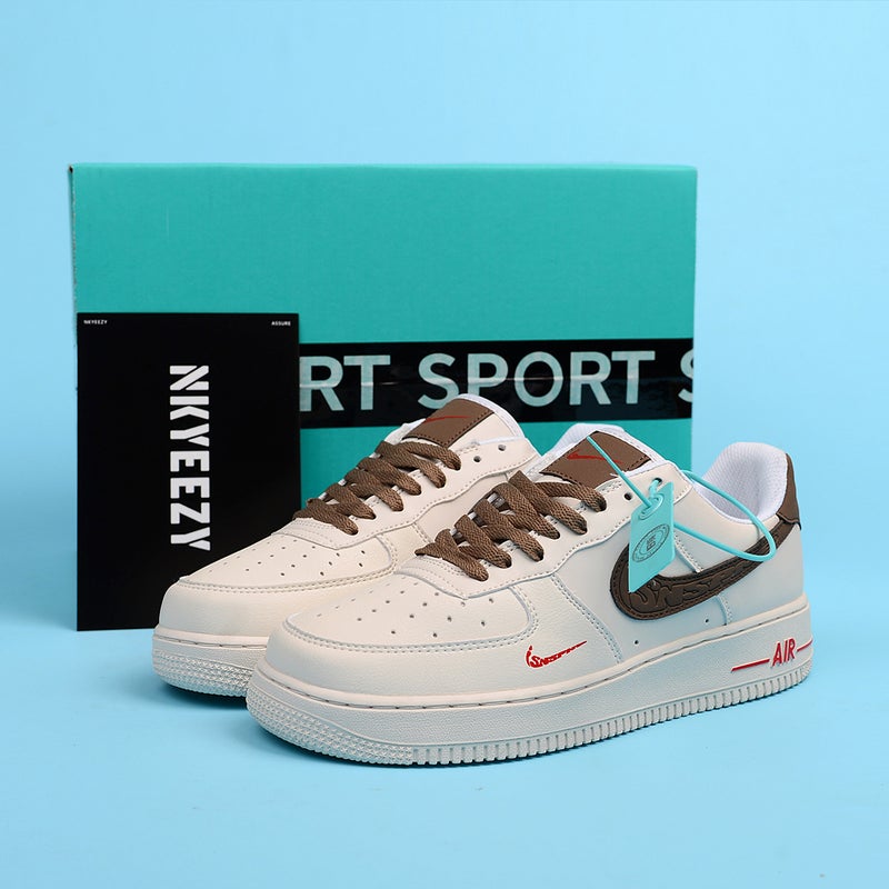 Putian Factory Air Force One Af1 Men'S And Women'S Low-Top Board Shoes Aj Men'S Shoes Milk Coffee All White Chameleon Women'S Shoes - Image 3