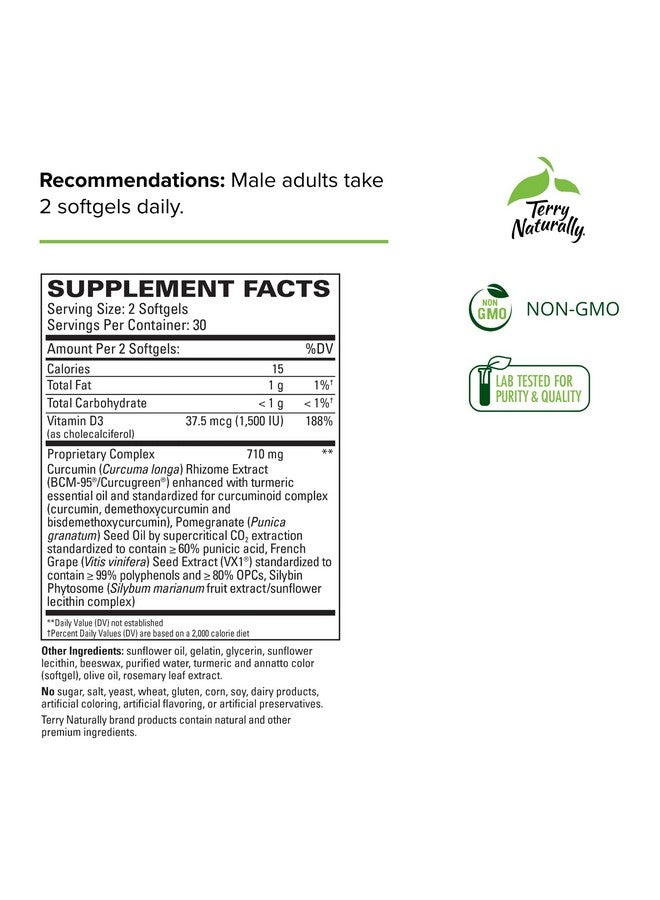 Terry Naturally Healthy Psa Levels 60 Softgels Supports Prostate Health Nongmo Gluten Free 30 Servings  - Image 3