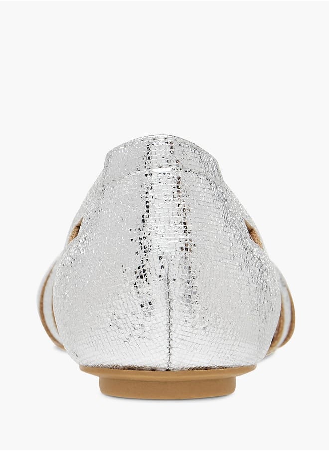 Celeste Womens Cutout Detail Slip-On Ballerina Shoes  - Image 5