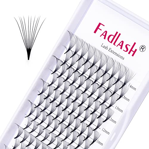 FADLASH Lash Extension 10D Premade Volume Eyelash Extensions 05 07 Thickness Premade Lash Fans Pointed Base Middle Stem Eyelash Extension Supplies10D005DMix 814mm - Image 2