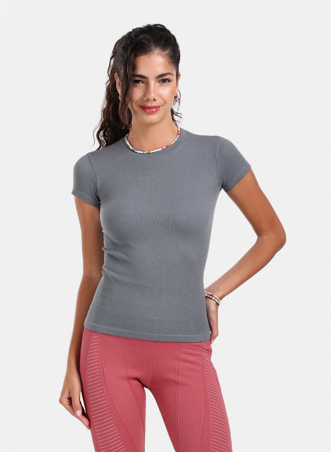 Carina Slim Fit Ribbed Top - Image 1