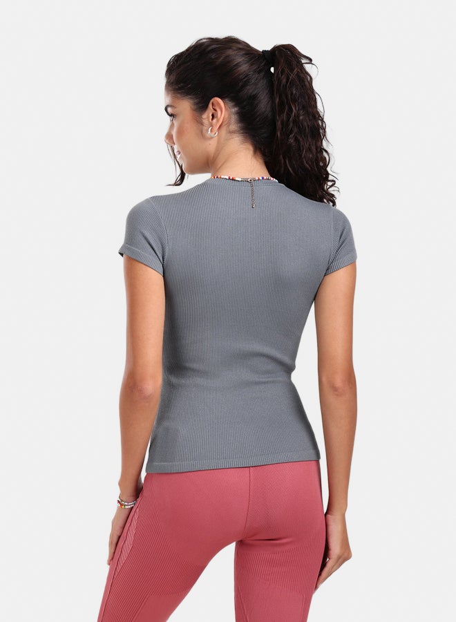 Carina Slim Fit Ribbed Top - Image 3