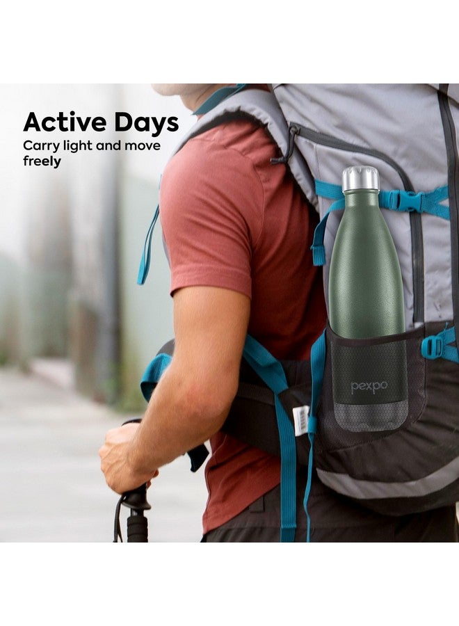 PEXPO Electro Hot & Cold ISI Certified | Stainless Steel Water Bottle - 750ml Military Green | 2 Years Warranty | Thermoflask | Office Bottle | Workout | Travelling | Home | RCB Edition - Image 5