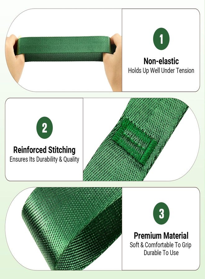 Kiemeu Stretch Strap With Loops For Physical Therapy, Yoga Straps For Stretching With Loops, Non-elastic Leg Straps For Knee Rehab, 8 ft Long x 1.2 inch Wide - Image 3