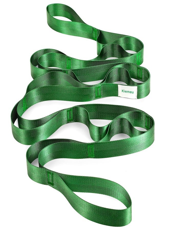 Kiemeu Stretch Strap With Loops For Physical Therapy, Yoga Straps For Stretching With Loops, Non-elastic Leg Straps For Knee Rehab, 8 ft Long x 1.2 inch Wide - Image 1