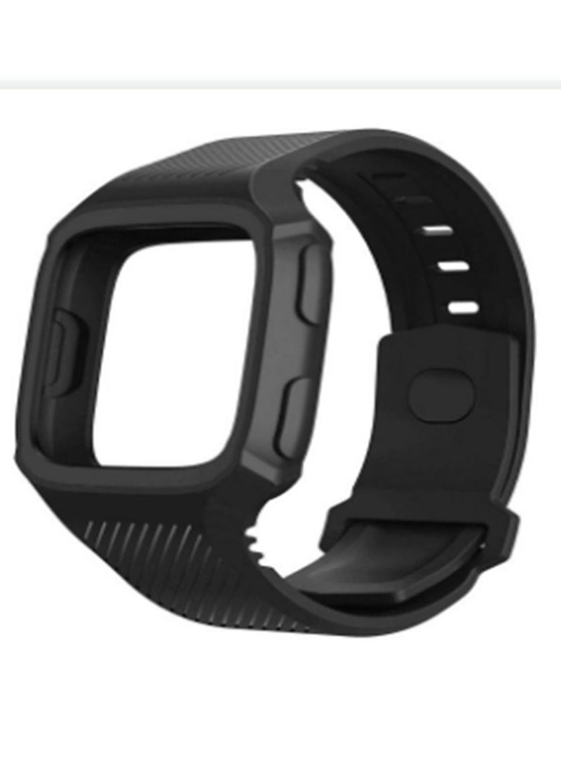 Simple Style Made Of Silicone For Fitbit Versa Watch Black