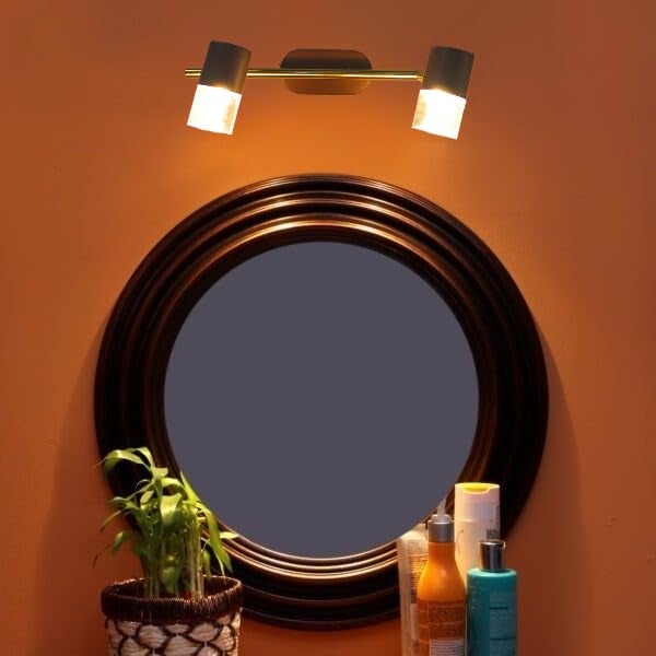 FILLISKA® 3 in 1 Double Wall spot/Picture/Display/Mirror Light with Adjustable Head and Colour Changing Function (Brown & Gold-897)(1 Year Warranty) - Image 3