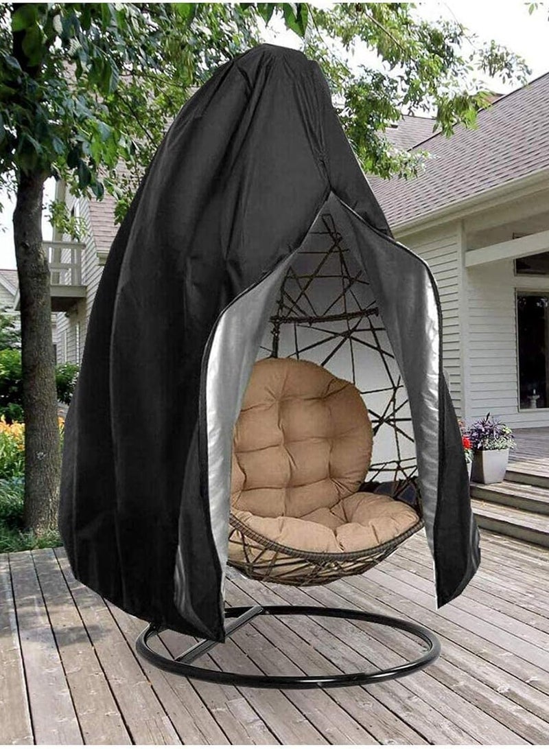 إيونتو غطاء كرسي معلق متين مقاوم للماء 190×115 سم - قماش أكسفورد 210D مقاوم للأشعة فوق البنفسجية والغبار وواقي كرسي الأرجوحة الخارجي وكرسي البيض، أغطية الفناء والحديقة والخوص والكراسي - Image 1
