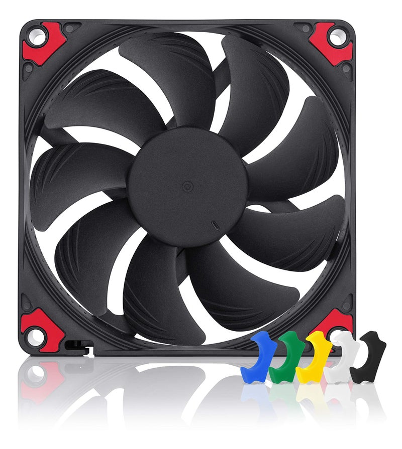 Noctua NF-A9x14 HS-PWM chromax.Black.swap, Premium Quiet Slim Fan, 4-Pin (92x14mm, Black) - Image 1