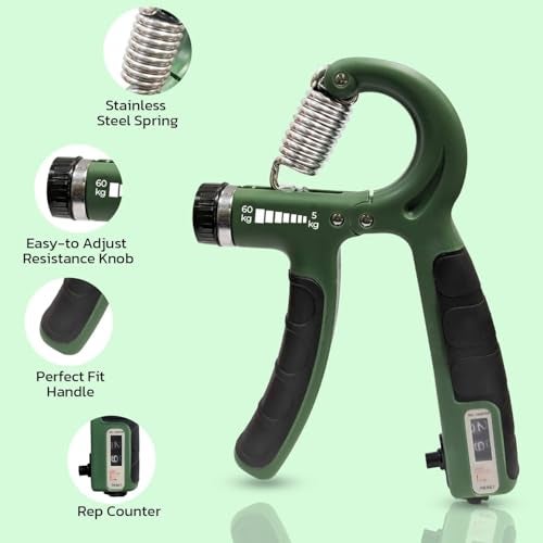 Shapewell Hand Gripper with Built-in Counter | Adjustable Resistance Grip Strength Trainer for Forearm, Wrist & Finger Workout - Image 5