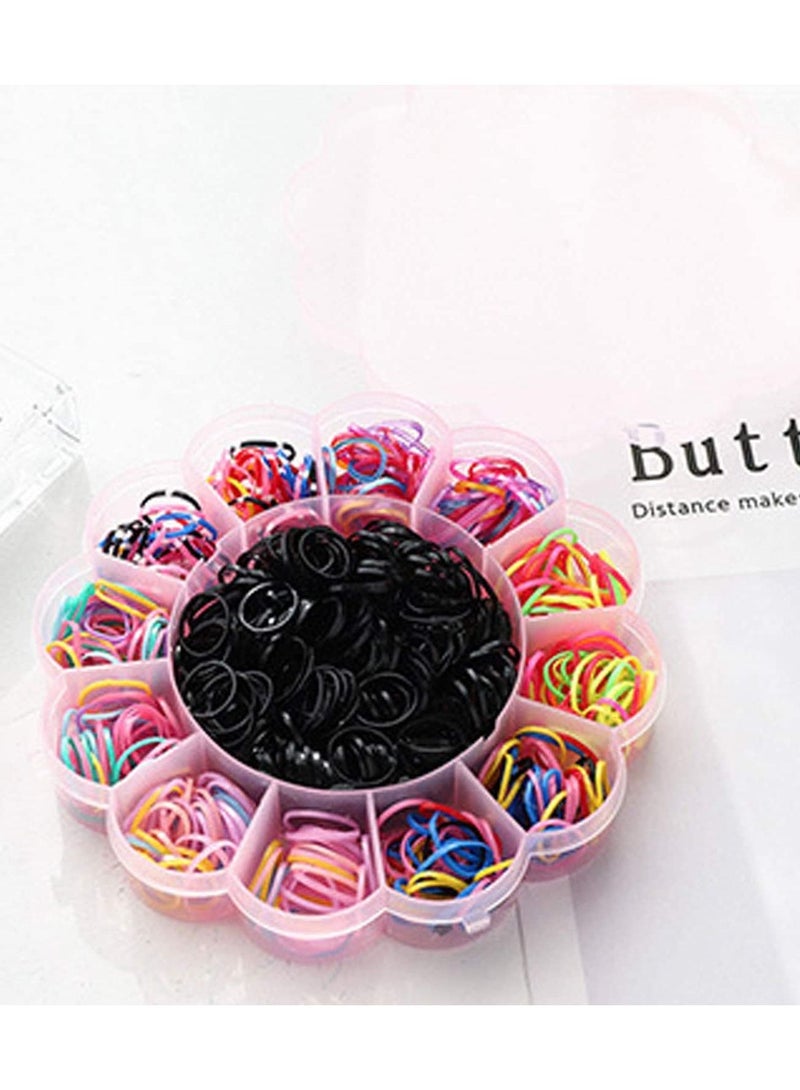 ORiTi Hair Tie Elastic Rubber Bands 1Box 800PC Multicolor Hair Ponytail Holder Band for Baby Kids Girls - Image 3