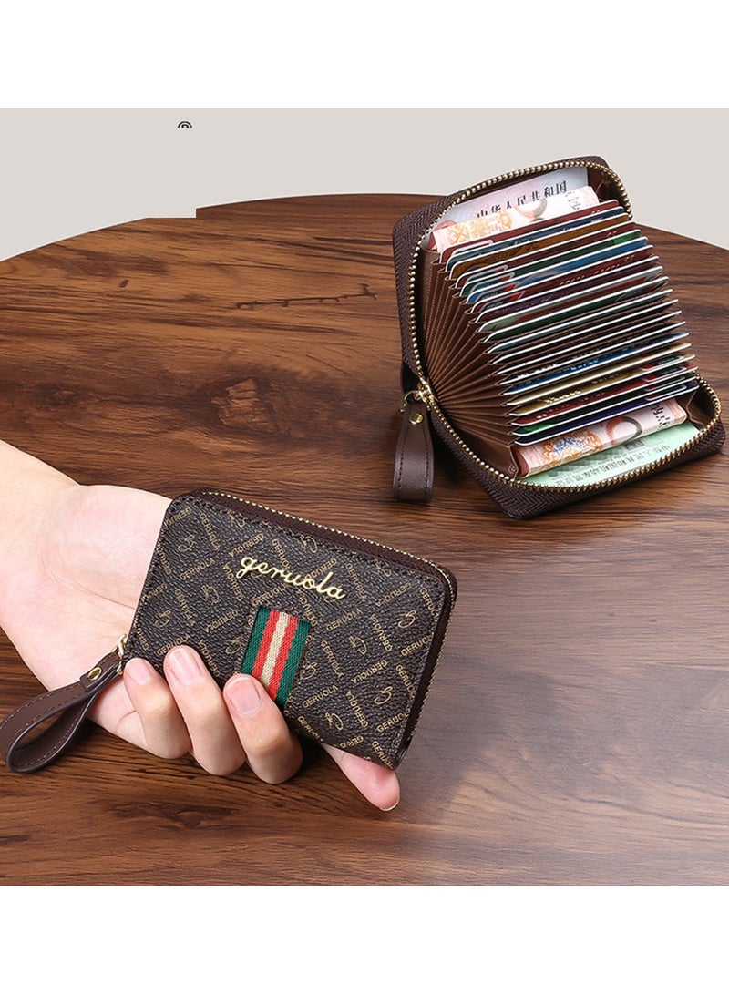Zipper Wallet with Button,Slim Minimalist Wallet for Credit Card,Bank Cards and Various Small Cards  - Image 1