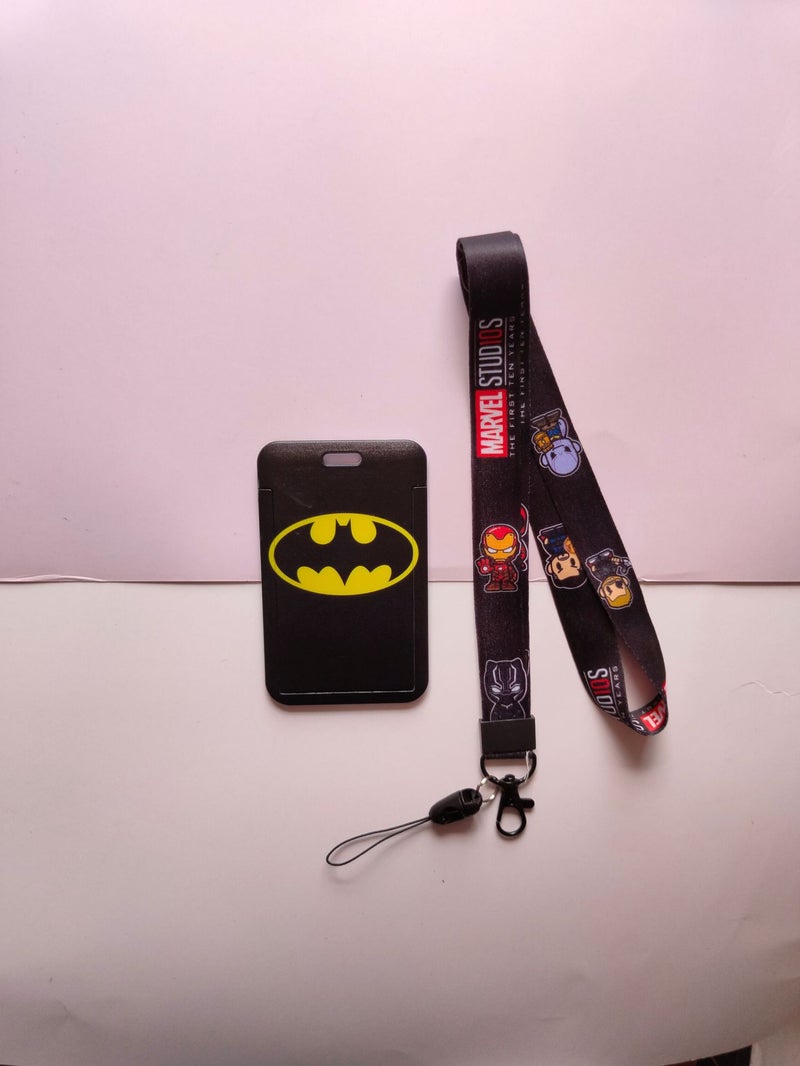 Creative Marvel Cartoon Card Holder Marvel 18 + Long Lanyard 