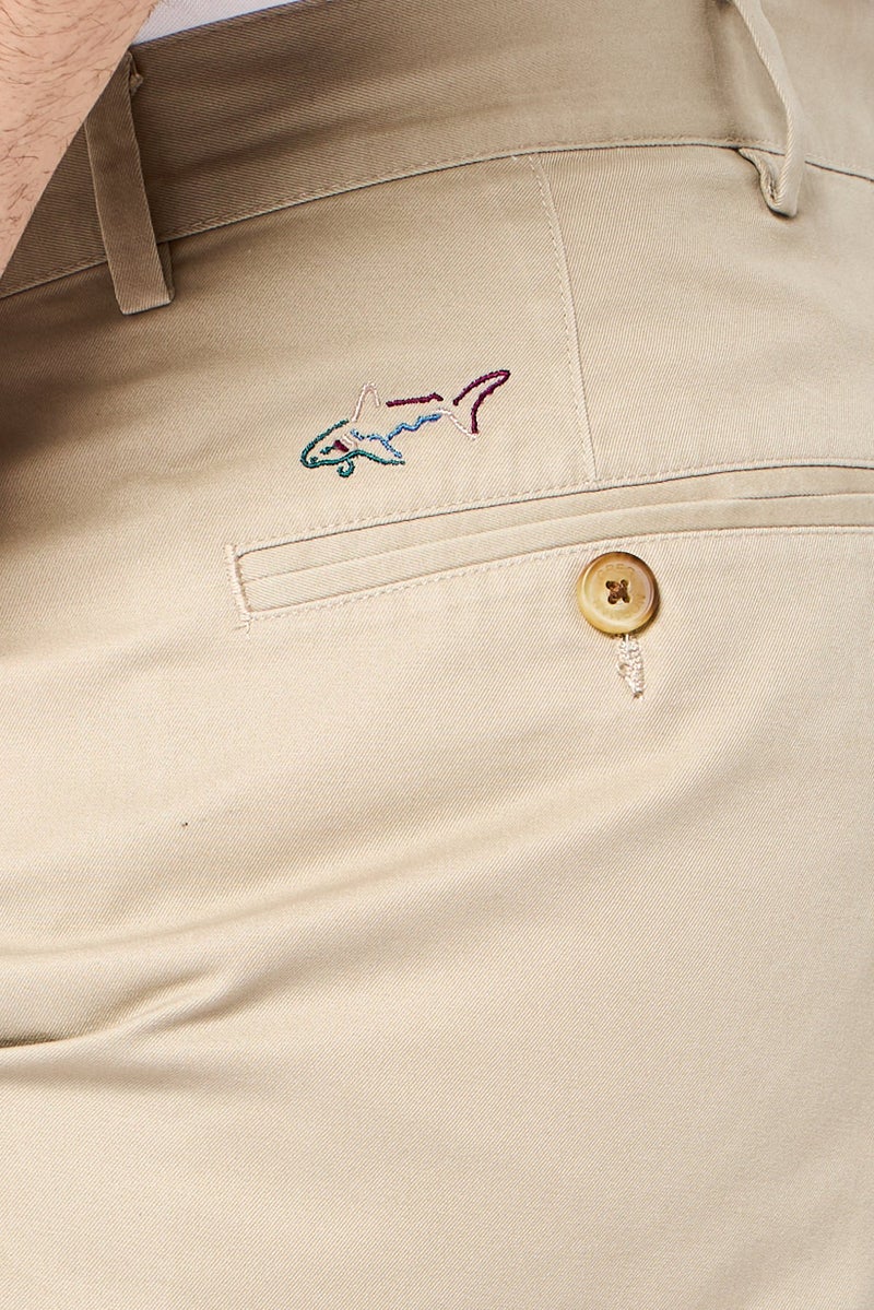 Greg Norman Men Sportswear Fit Golf Shorts, Dark Beige  - Image 3