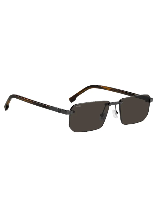 هوجو بوس HUGO BOSS BOSS 1918/S Sunglasses Black Rectangular