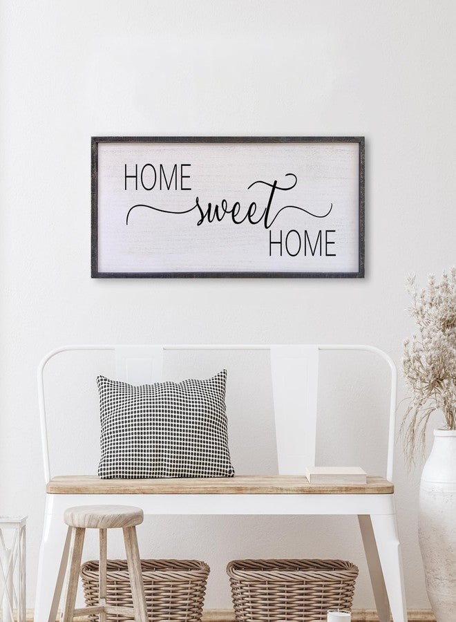 Surfapans Home Sweet Home Sign 32”X12”Above Couch Sign Living Room Signs Home Sweet Home Wood Sign Family Room Signs Mothers Day Gift (Black) - Image 3