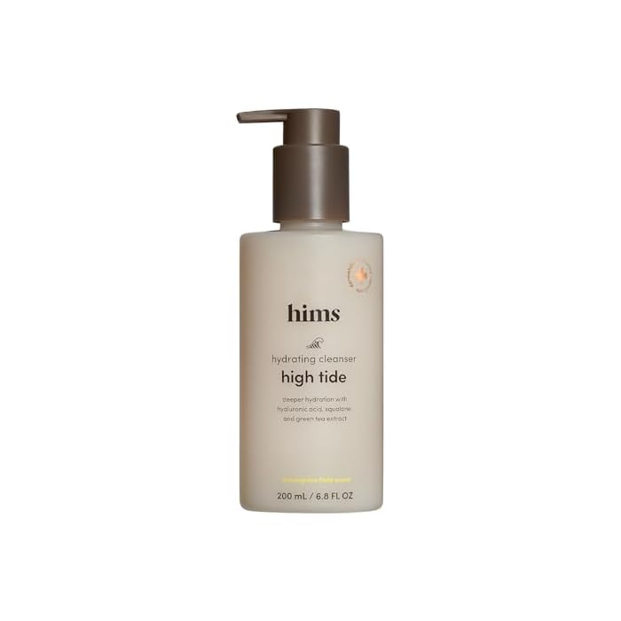 hims High Tide Hydrating Daily Cleanser - With Hyaluronic Acid & Squalane - Moisturizing, Non-Stripping Facial Cleanser - Gentle, pH Balanced, Sulfate-Free - 6.8 Fl Oz