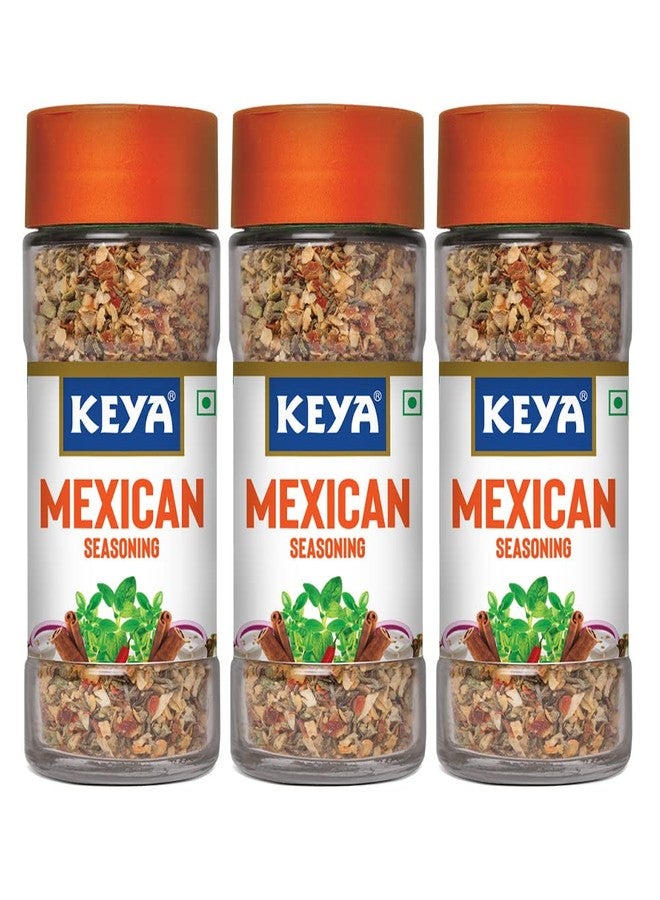 Keya Mexican Seasoning INatural & Healthy Spice Blend for Pizza, Pasta| Glass Bottle | Premium Herbs and Spices I No Preservatives | 50g | Pack of 3 - Image 1
