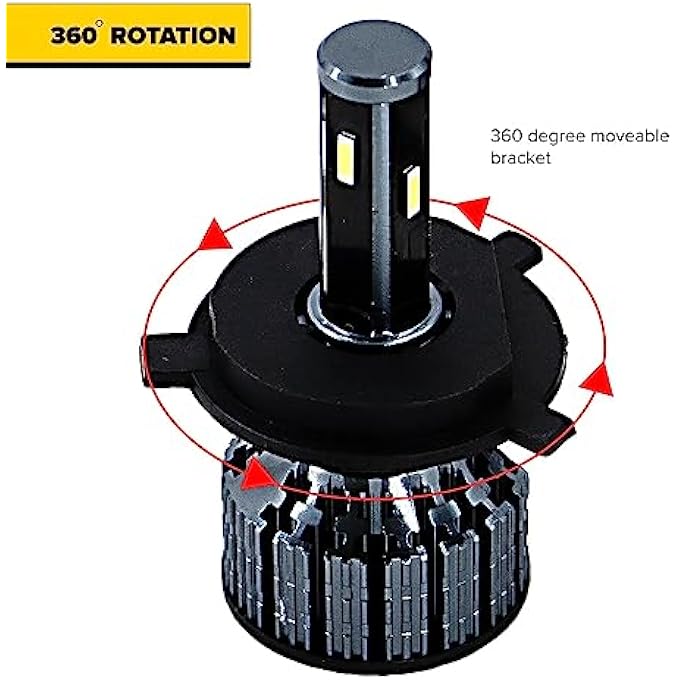 توبيز مجموعة تحويل المصابيح الأمامية LED البديلة من Tobys T4 Max H1، 6500 كلفن، مصباح LED فائق السطوع، هالوجين عالي ومنخفض الشعاع، عبوة من قطعتين - Image 5