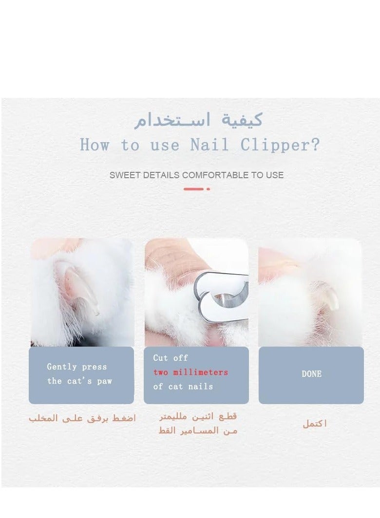 2 حزمة مقص أظافر للحيوانات الأليفة القط مخلب الرعاية مقص مجموعة المهنية مخلب المتقلب للقطط والكلاب - Image 5