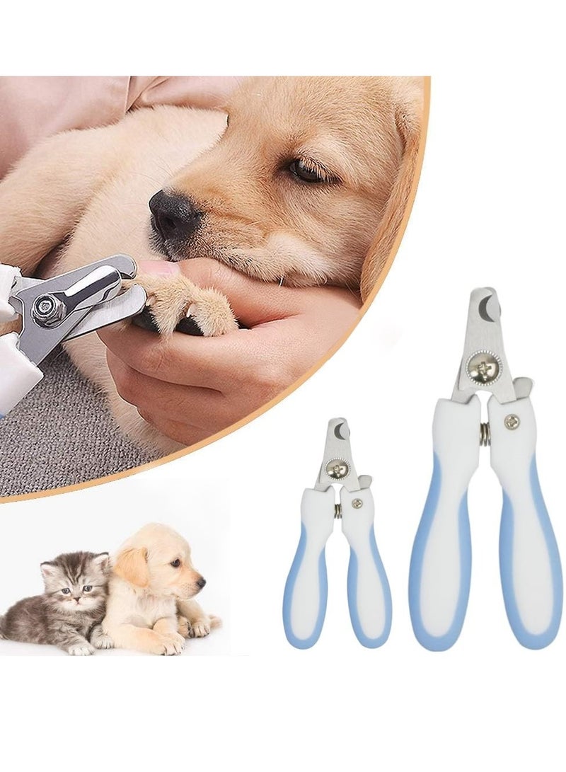 2 حزمة مقص أظافر للحيوانات الأليفة القط مخلب الرعاية مقص مجموعة المهنية مخلب المتقلب للقطط والكلاب - Image 1