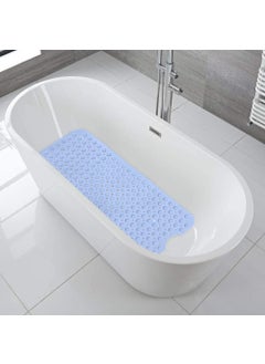 Mishrit Mishrit silicone Extra Long Non-Slip Bath Mat with Drain Holes and Suction Cups (40 x16 Inch ) for Bathroom with Machine Washable  - Image 2