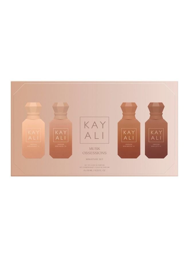 KAYALI Freedom Eau de Parfum Miniature Set – 4 Fragrances x 10 ml (Deluxe Travel Size Collection, Layerable Signature Scents Gift Set) - Image 1