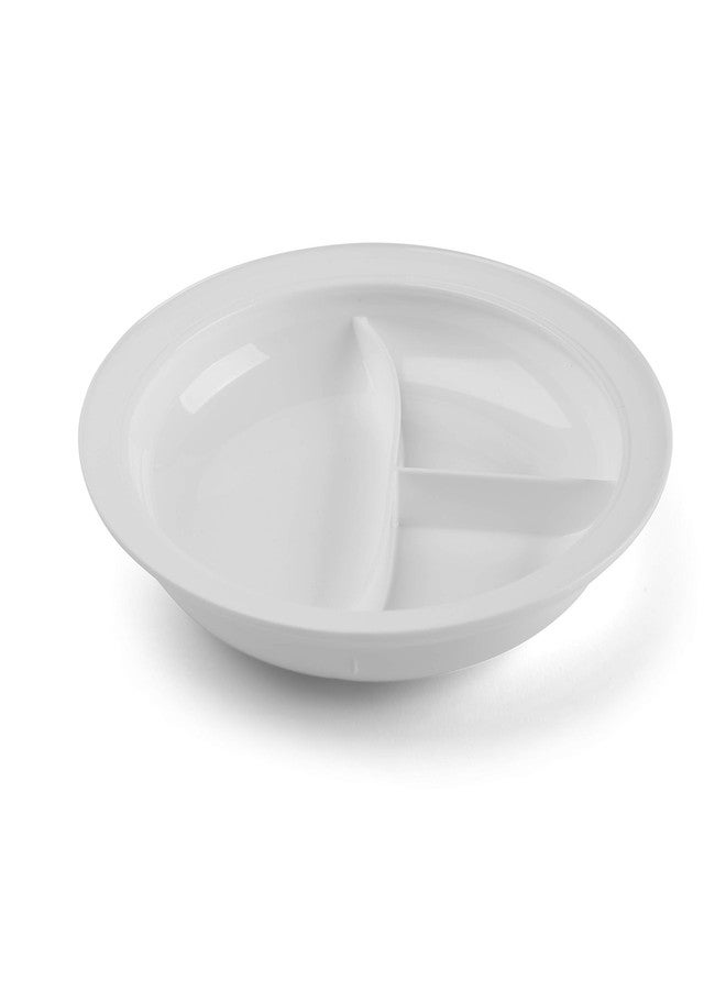 Providence Spillproof طبق بروفيدنس المقاوم للانسكاب والمقسم - 9 بوصة أبيض - Image 1
