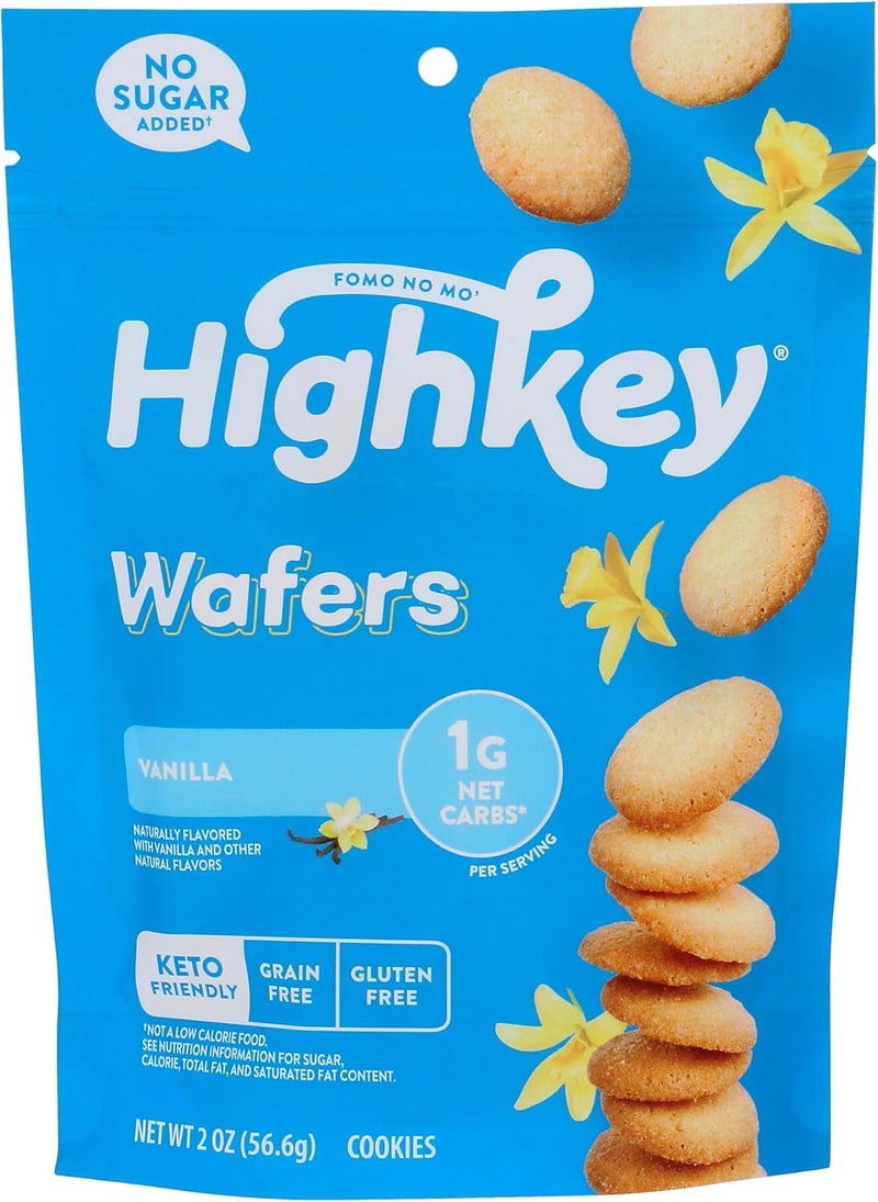 HighKey Vanilla Wafers - Sugar Free, Gluten Free, Keto Friendly - 2 OZ - Image 1