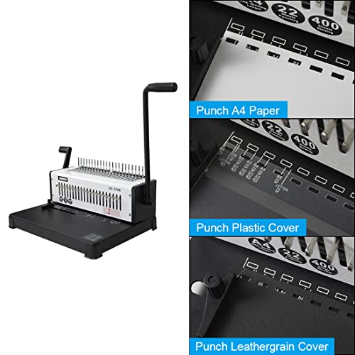 Rayson SD-220B Binding Machine, 21 Holes Comb Binding Machine, Max. Punch 20 Sheets & Binding 400 Sheets - Image 3