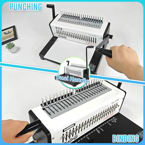 Rayson SD-220B Binding Machine, 21 Holes Comb Binding Machine, Max. Punch 20 Sheets & Binding 400 Sheets - Image 5