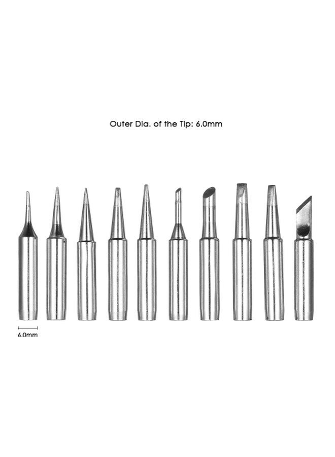 NIBEMINENT 10-Piece Soldering Tip Set Silver - Image 2