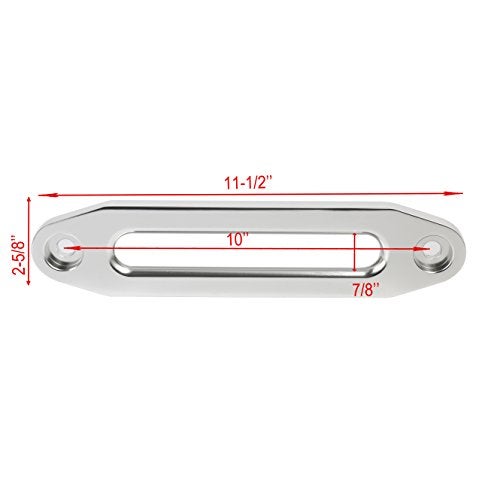 YaeKoo 10" Billet Aluminum Hawse Fairlead for Synthetic Winch 8000-15000 LBs Rope Cable Lead Guide - Image 2