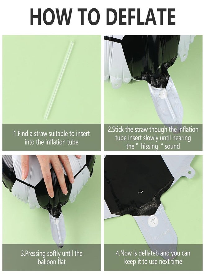 EVERMARKET 10 Pieces 18 inches Soccer Balloons Soccer Themed Party Decorations Foil Mylar Soccer Ball Balloons For Birthday Sports Graduation Party Decoration (Sports) - Image 5