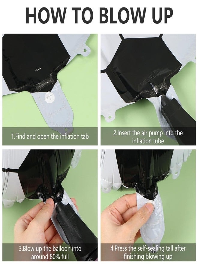 EVERMARKET 10 Pieces 18 inches Soccer Balloons Soccer Themed Party Decorations Foil Mylar Soccer Ball Balloons For Birthday Sports Graduation Party Decoration (Sports) - Image 4