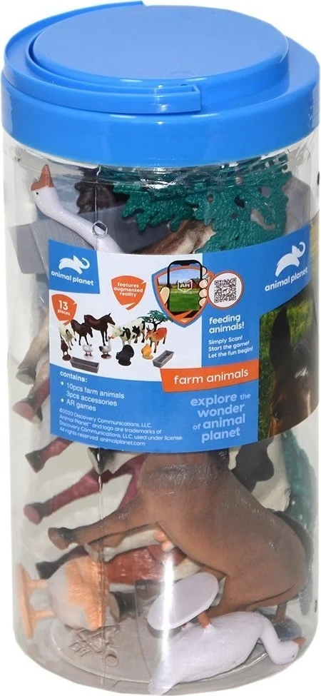 Vardem Oyuncak Vardem Toy SH-S6403 13 Pcs Farm Animal in Bucket