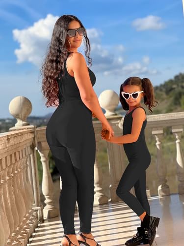 Kepblom Womens One Piece Jumpsuit Sleeveless Rompers Tank Top Unitard Tummy Control Spandex Bodysuit for Yoga, Workout - Image 3