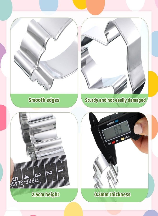 ElevateTech Baby Shower Cookie Cutters, 6 Pcs Baby Carriage, Onesie, Bib, Bottle, Rattle, Foot Biscuit Cutters Fondant Molds Stainless Steel Cookie Cutter for Baby-Shower Birthday Party - Image 3