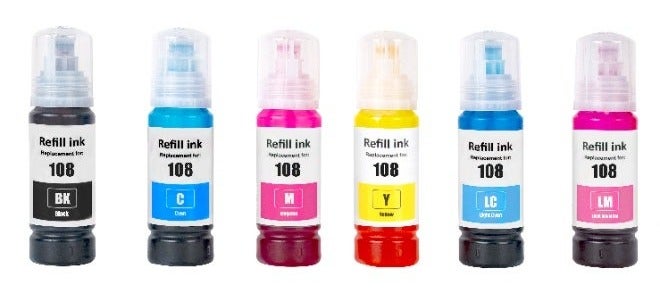 NexNova® 108 6-Color Compatible Ink Set for Epson L8050 L18050 70 ml Multipack - Image 1