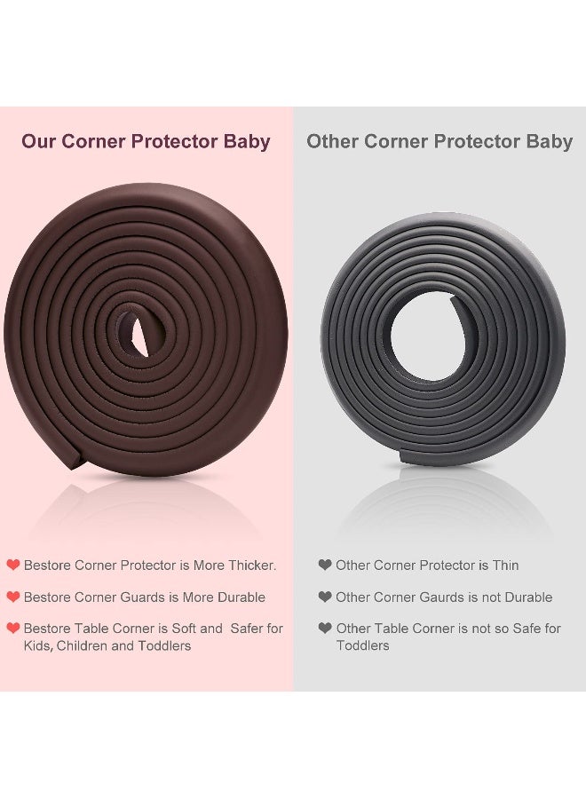 BE Baby Proofing Edge Corner Protector, 20.5 ft (18.1ft Edge + 8 Corners) Baby Proof Corner Guards ,Thick Table Bumper Guard, 3M Pre-Taped Corners, Soft Rubber Foam Guard Heavy-Duty… - Image 3