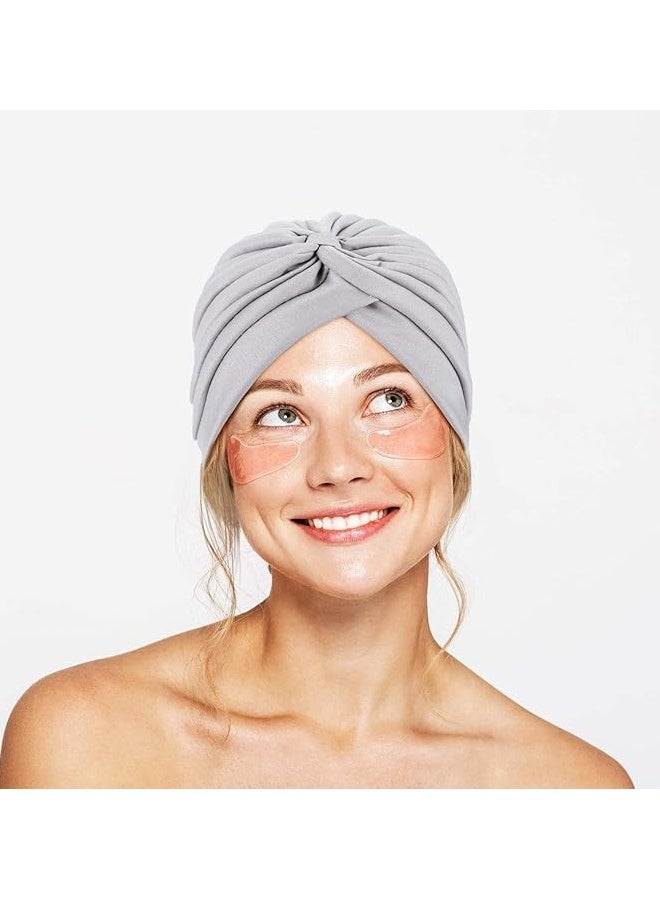 3PCS Turbans for Women Stretch Slouchy Head Beanie Cover Pre-Tied Knot Twisted Pleated Headwrap - Image 3