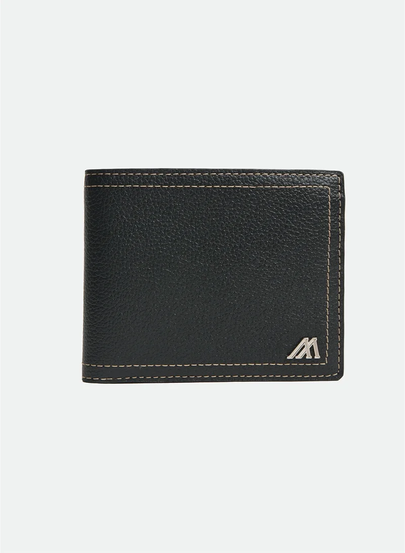 مانرزم The Crosswind Classic Leather Bifold Wallet – Black & Mahogany