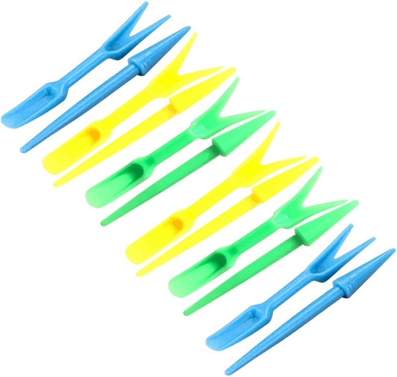 lasenersm 6 Sets Planting Seedlings Dibber Widger Garden Tool Plastic Garden Widger Seedling Dibber and Widger Seed Widger Seedlings Dibber Sowing Digging Tool Transplanting Planting Tool, Multicolor - Image 1