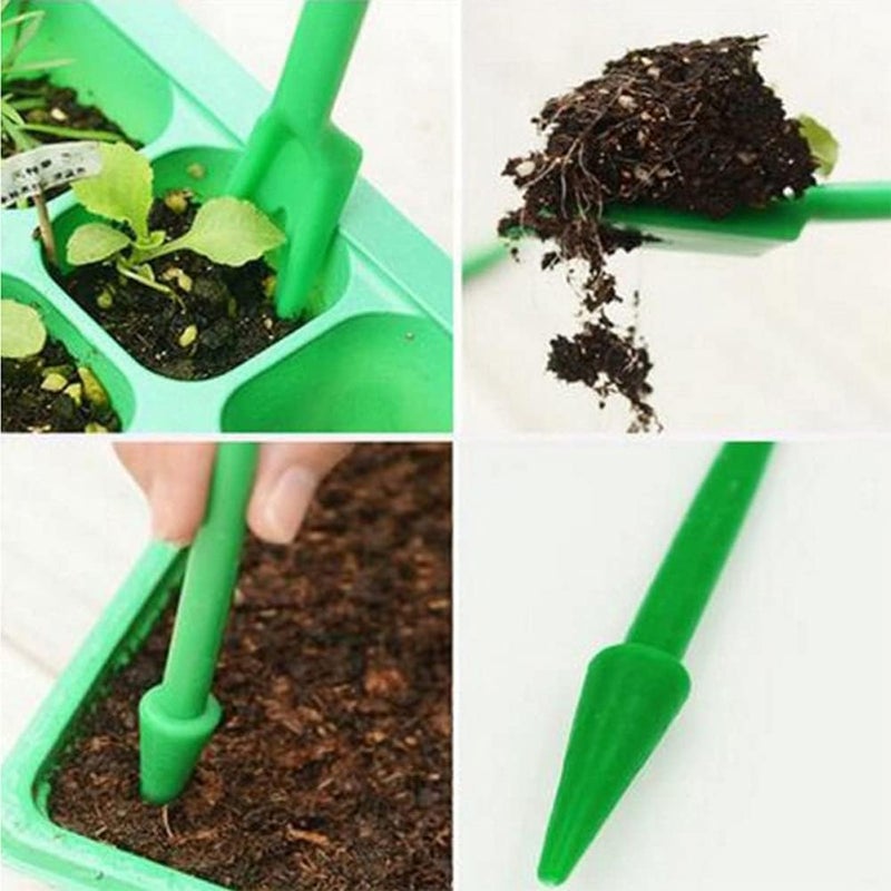 lasenersm 6 Sets Planting Seedlings Dibber Widger Garden Tool Plastic Garden Widger Seedling Dibber and Widger Seed Widger Seedlings Dibber Sowing Digging Tool Transplanting Planting Tool, Multicolor - Image 3
