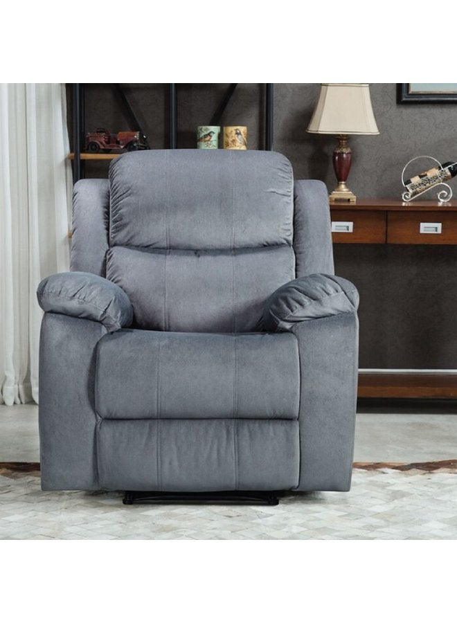 هاوزيت كرسي استرخاء بثلاث حركات، رمادي داكن، عرض 90×طول 80×ارتفاع 100 سم - Image 1