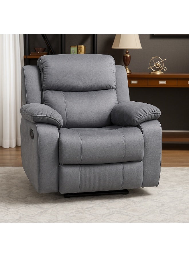 هاوزيت كرسي استرخاء بثلاث حركات، رمادي داكن، عرض 90×طول 80×ارتفاع 100 سم - Image 2