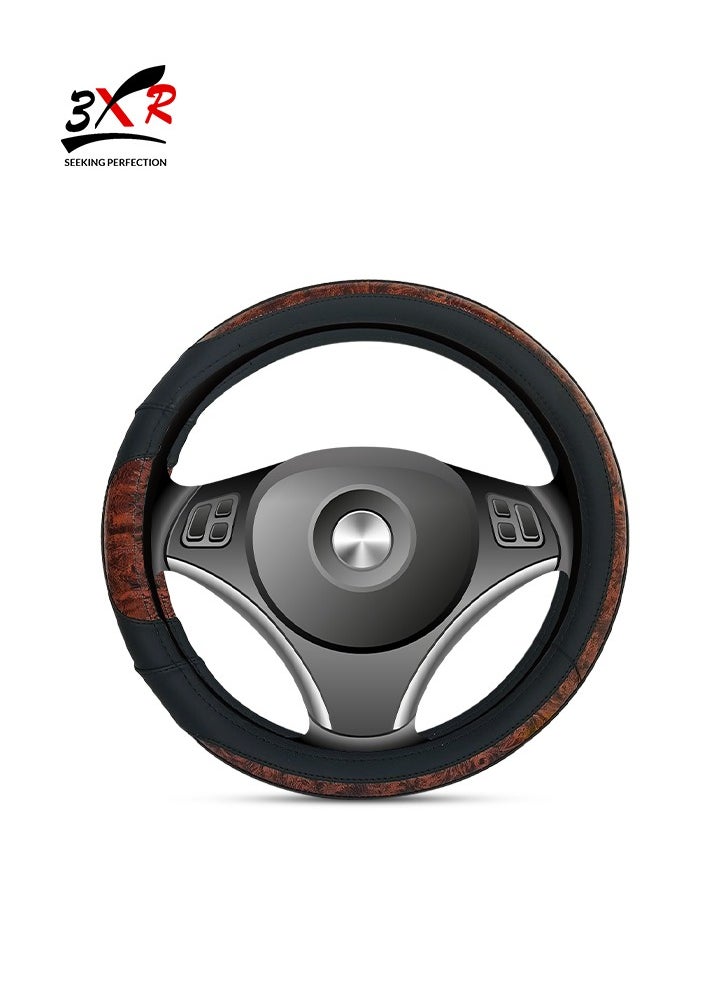 3XR - Car Steering Cover Good Grip Dual Tone Steering Wheel Cover Decoration For Universal Cars 3XR-H3144 - Image 1