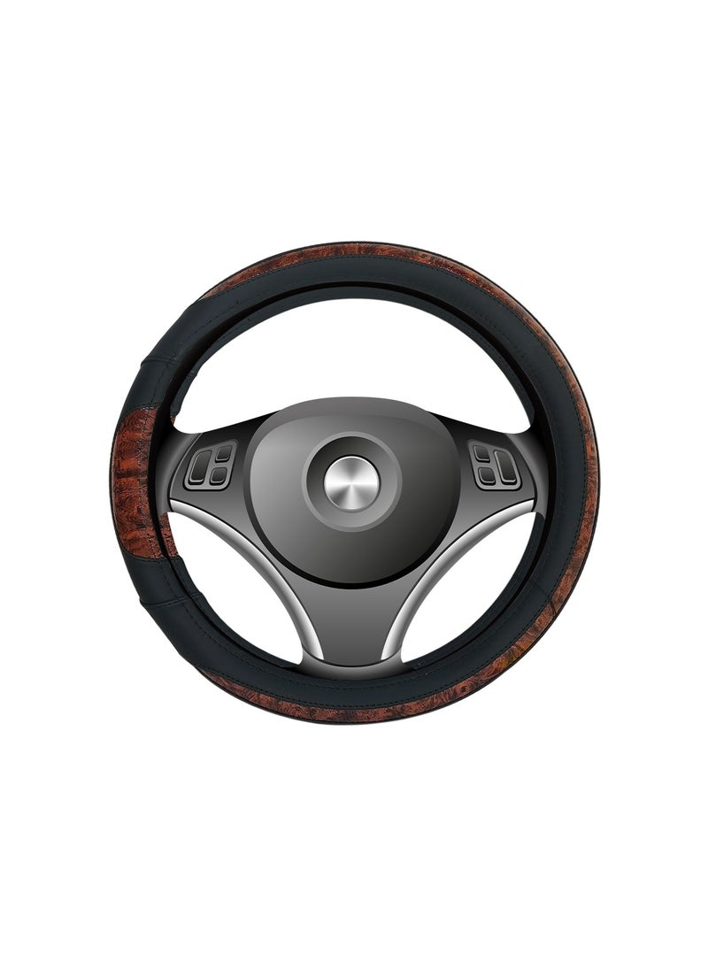 3XR - Car Steering Cover Good Grip Dual Tone Steering Wheel Cover Decoration For Universal Cars 3XR-H3144 - Image 1