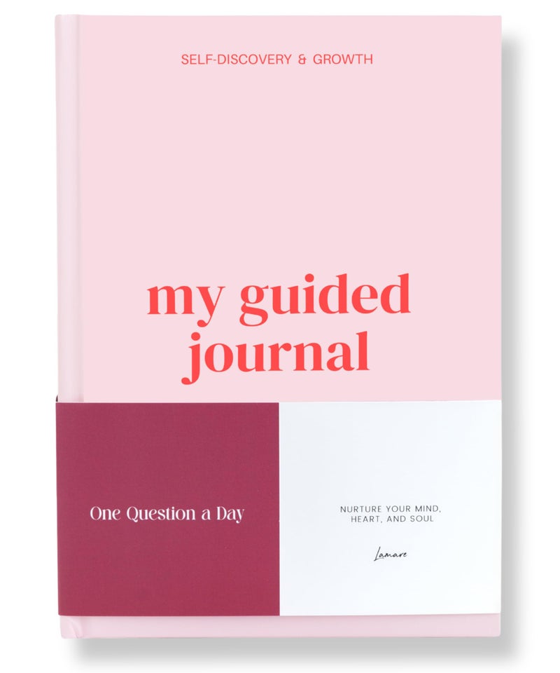 Lamare Guided Journal for Women with Prompts - One Question a Day Reflection Journal Prompts for Healing, Gratitude, and Mindfulness - Self Care Routine & Mental Health Gift - Pink - Image 1