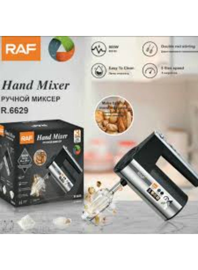 آر إيه أف مضرب بيض وعجان/ 5 سرعات+تربو/800وات - Image 1